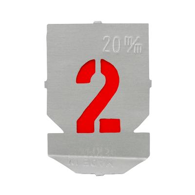 Stencil sæt med tal 0-9 med 20 mm tegnhøjde (10 dele)